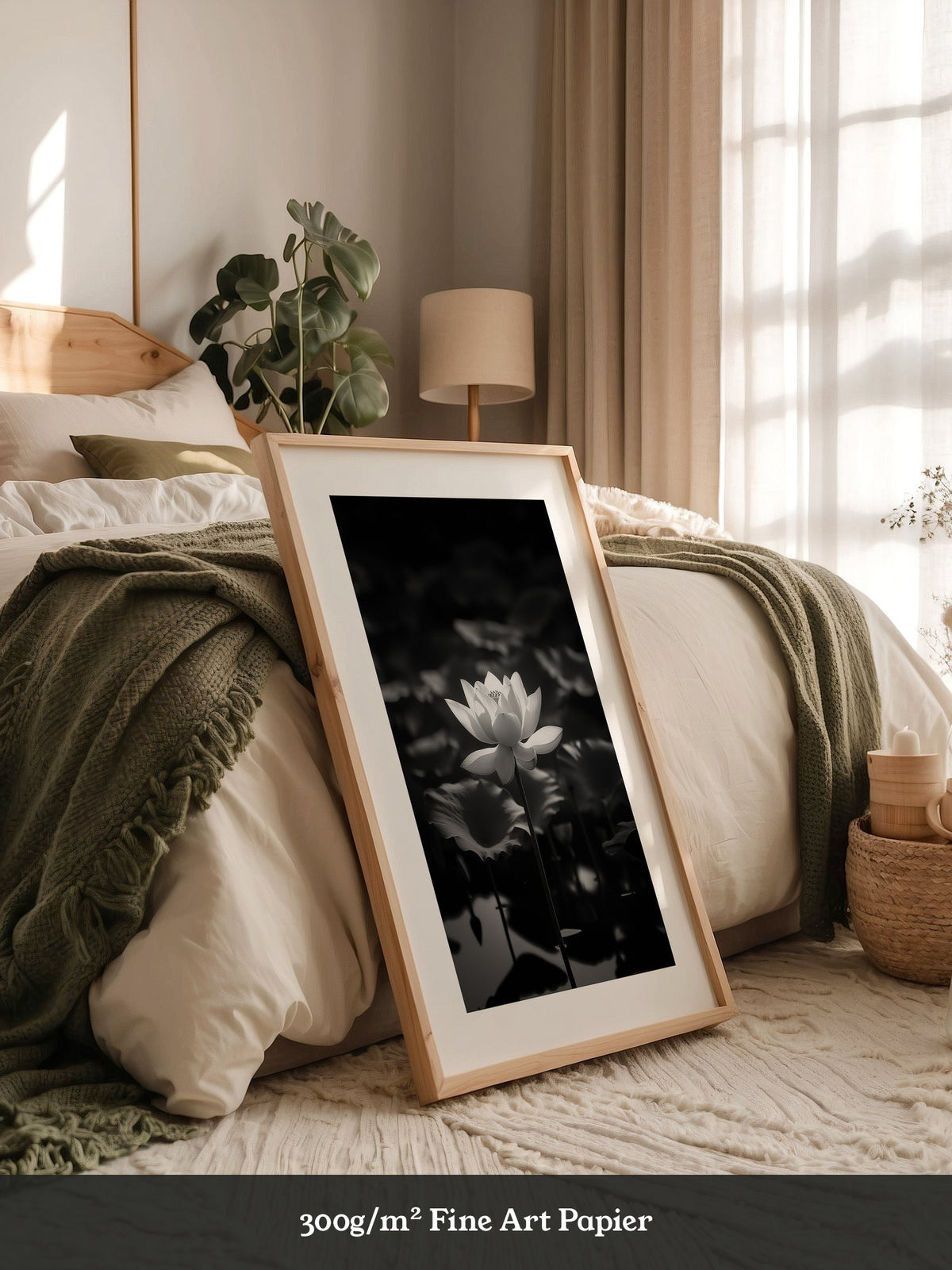 Lotusblüte Schwarzweiß Fotografie