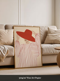 Rote Hut Dame Minimal