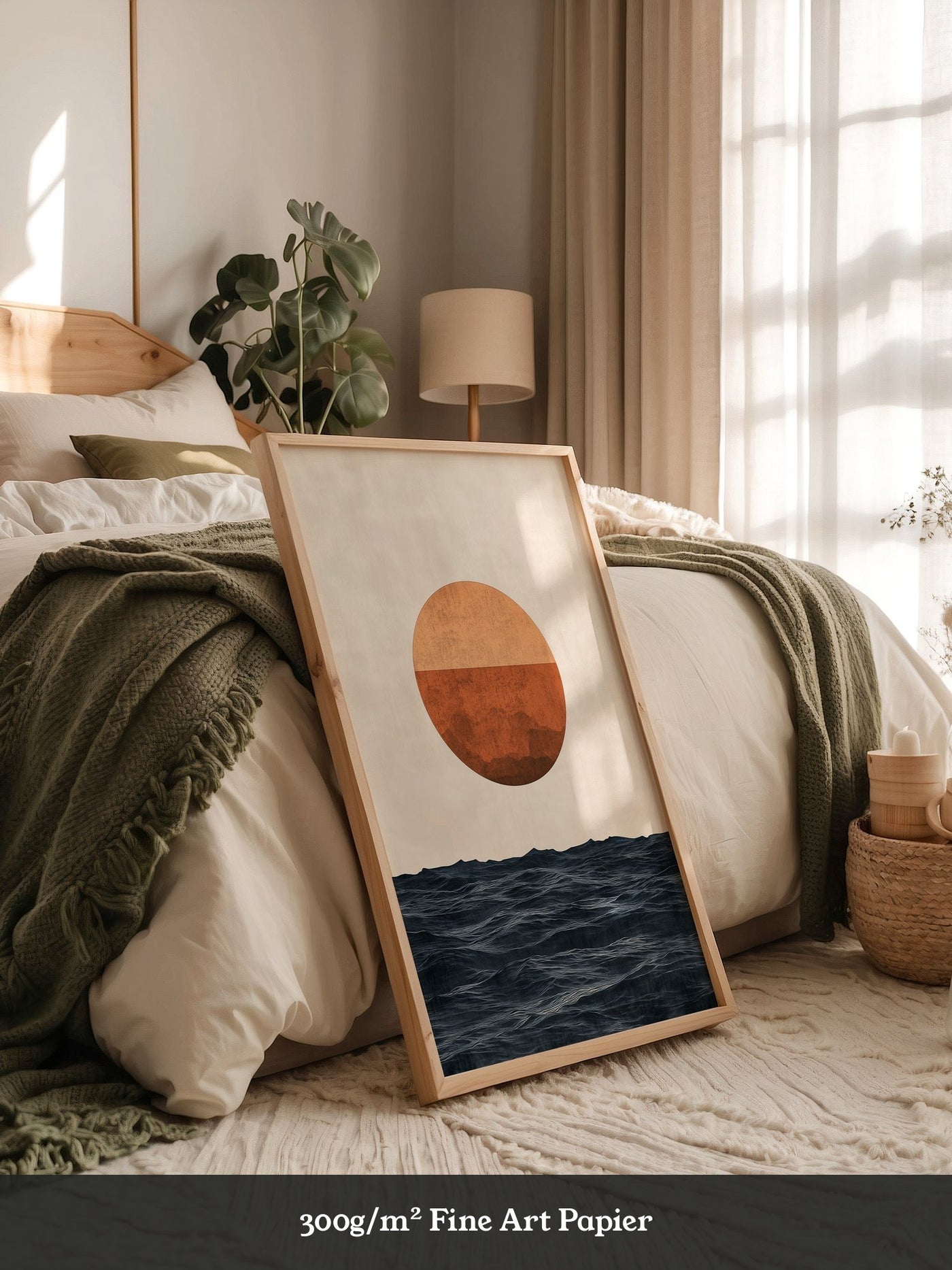 Abstrakte Sonne Meer Vintage