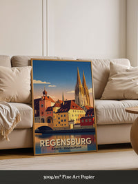 Regensburg Altstadt Illustration
