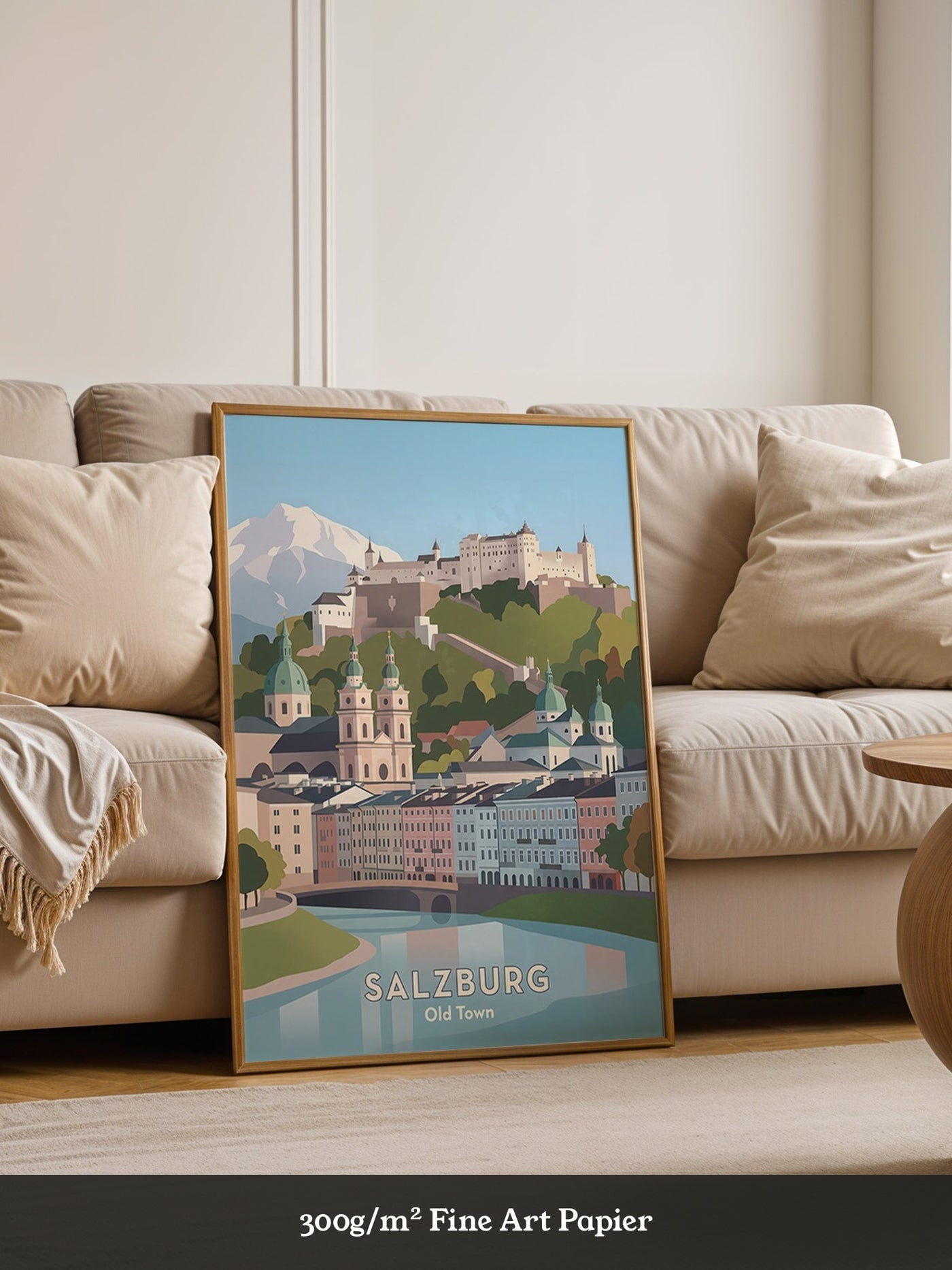 Salzburg Altstadt Pastellansicht