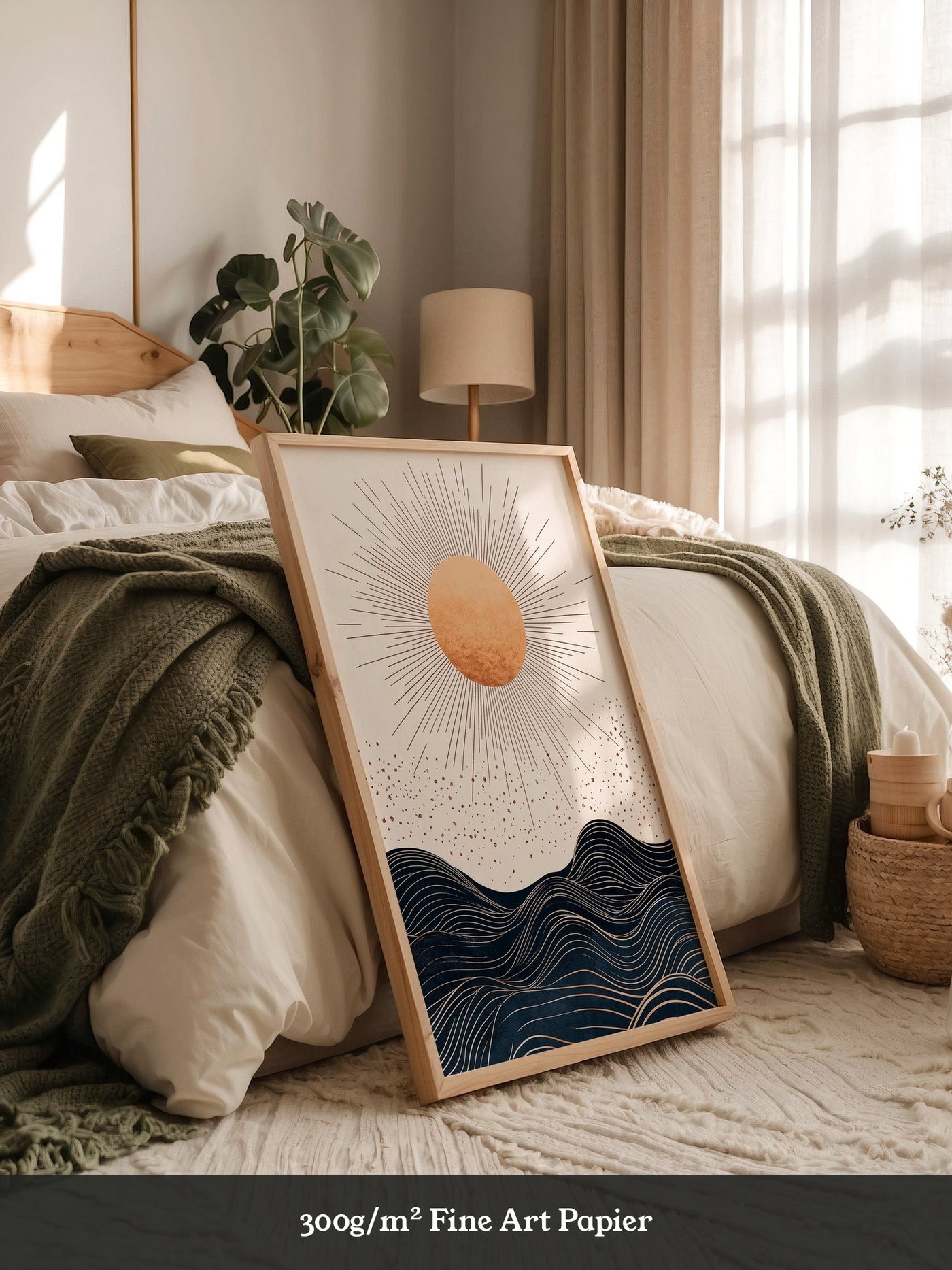 Sonnige Wellen Grafik Braunkohlelinien