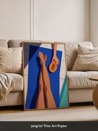 Papaya Blau Illustration