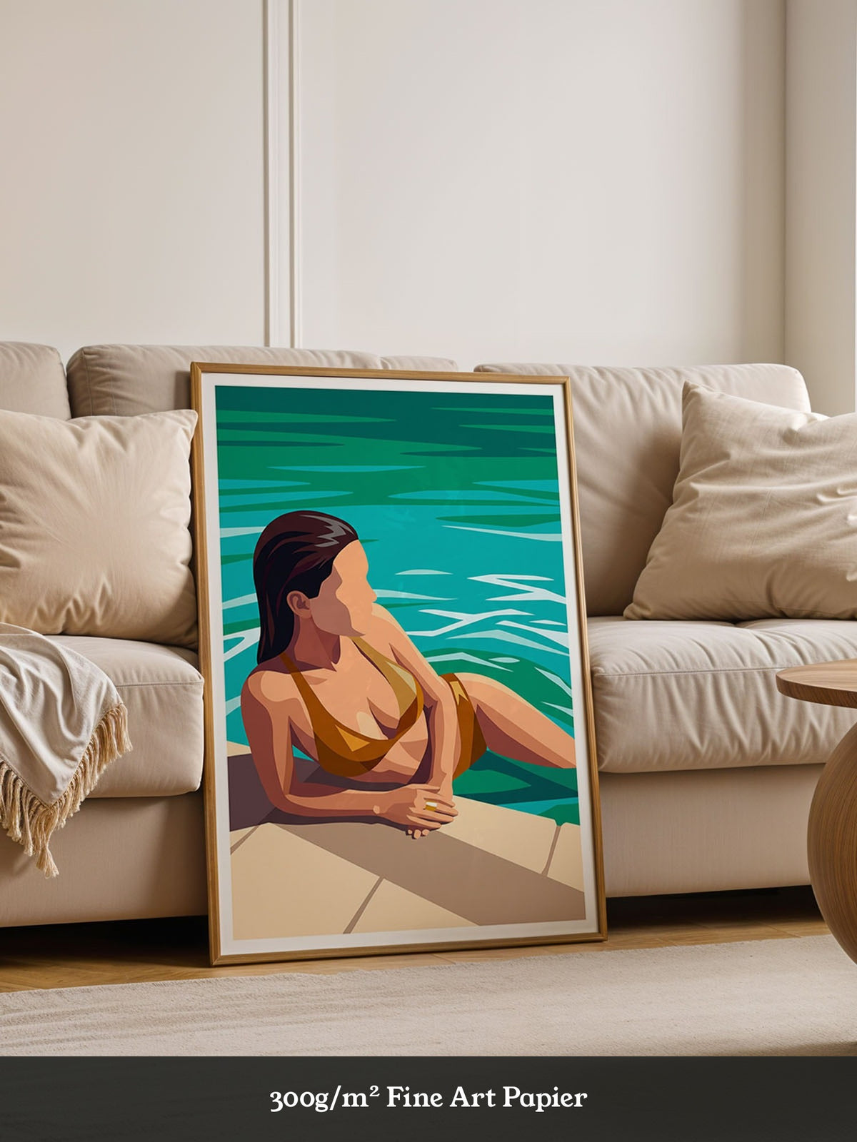 Strand Frau Türkis Illustration