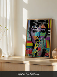 Pop-Art Gesicht Streifenmuster