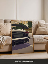 Sportwagen Heck Illustration