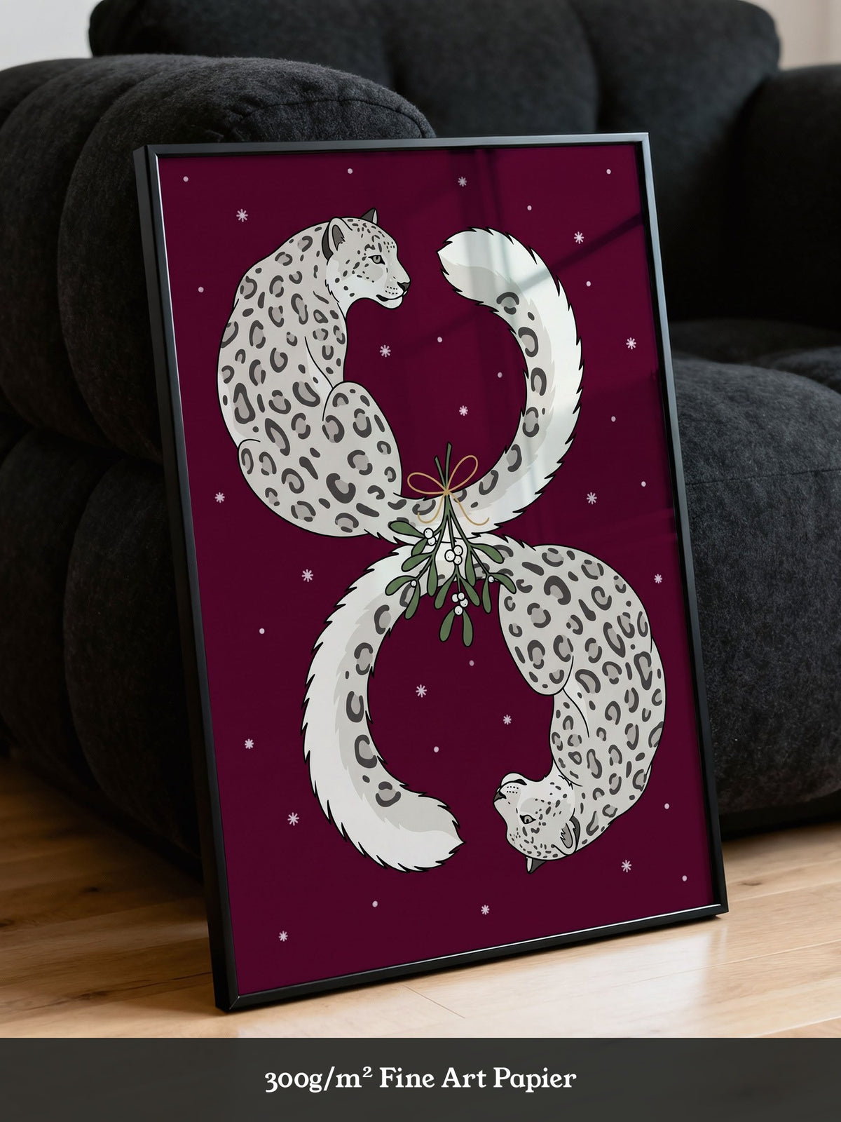 Schneeleoparden Weihnacht