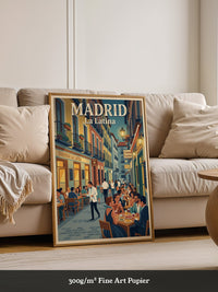 Madrid Straßenszene Retro