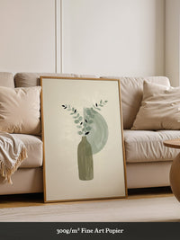Blätterzweig Aquarell Pastell