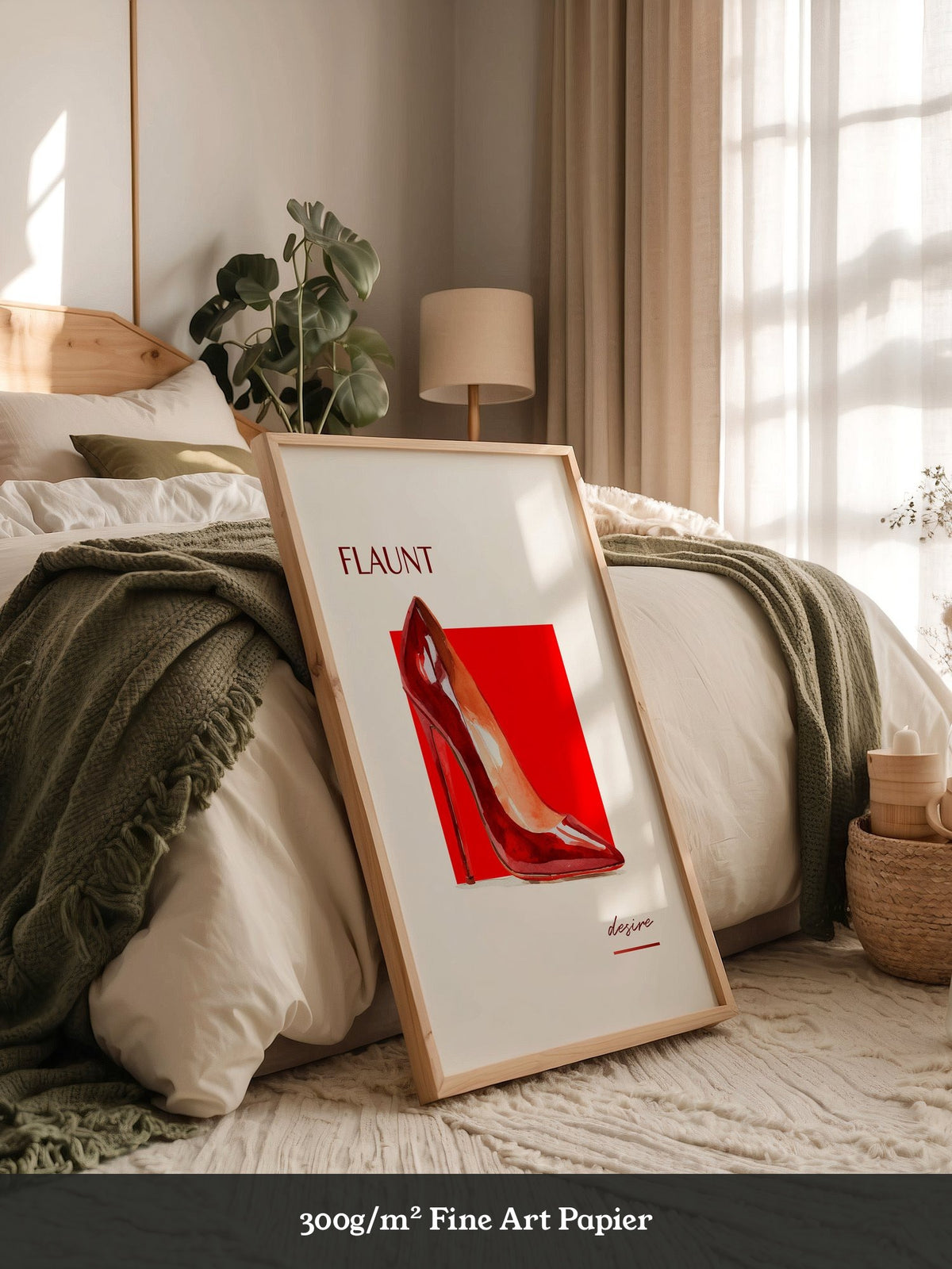 Roter High Heel Aquarellstil