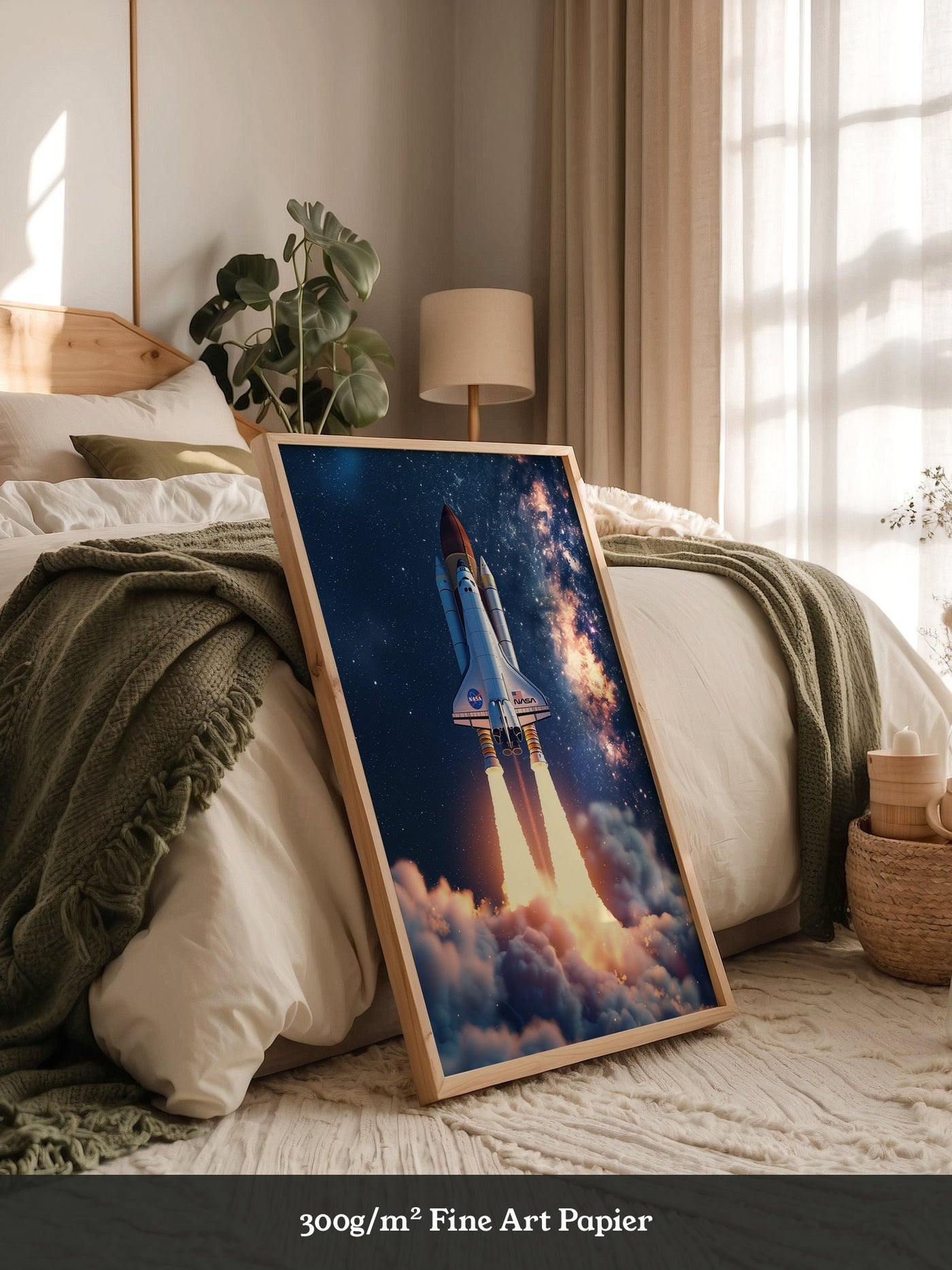 Raumfähre Start Galaxie Hintergrund