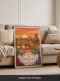 Florenz Sonnenuntergang Retro