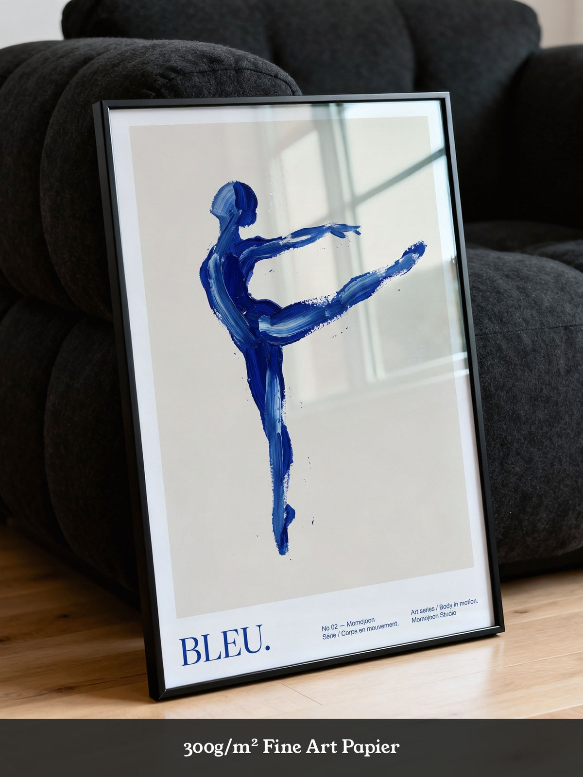 Körper in Bewegung Blau