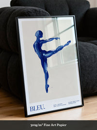 Körper in Bewegung Blau