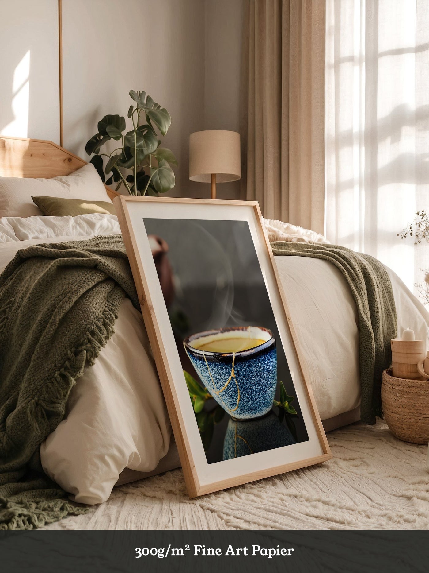 Blau Keramiktasse mit Dampf