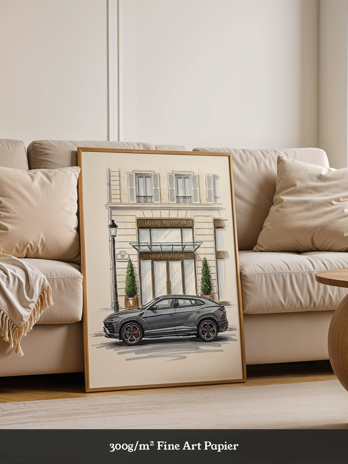 Luxus SUV Illustration Grau