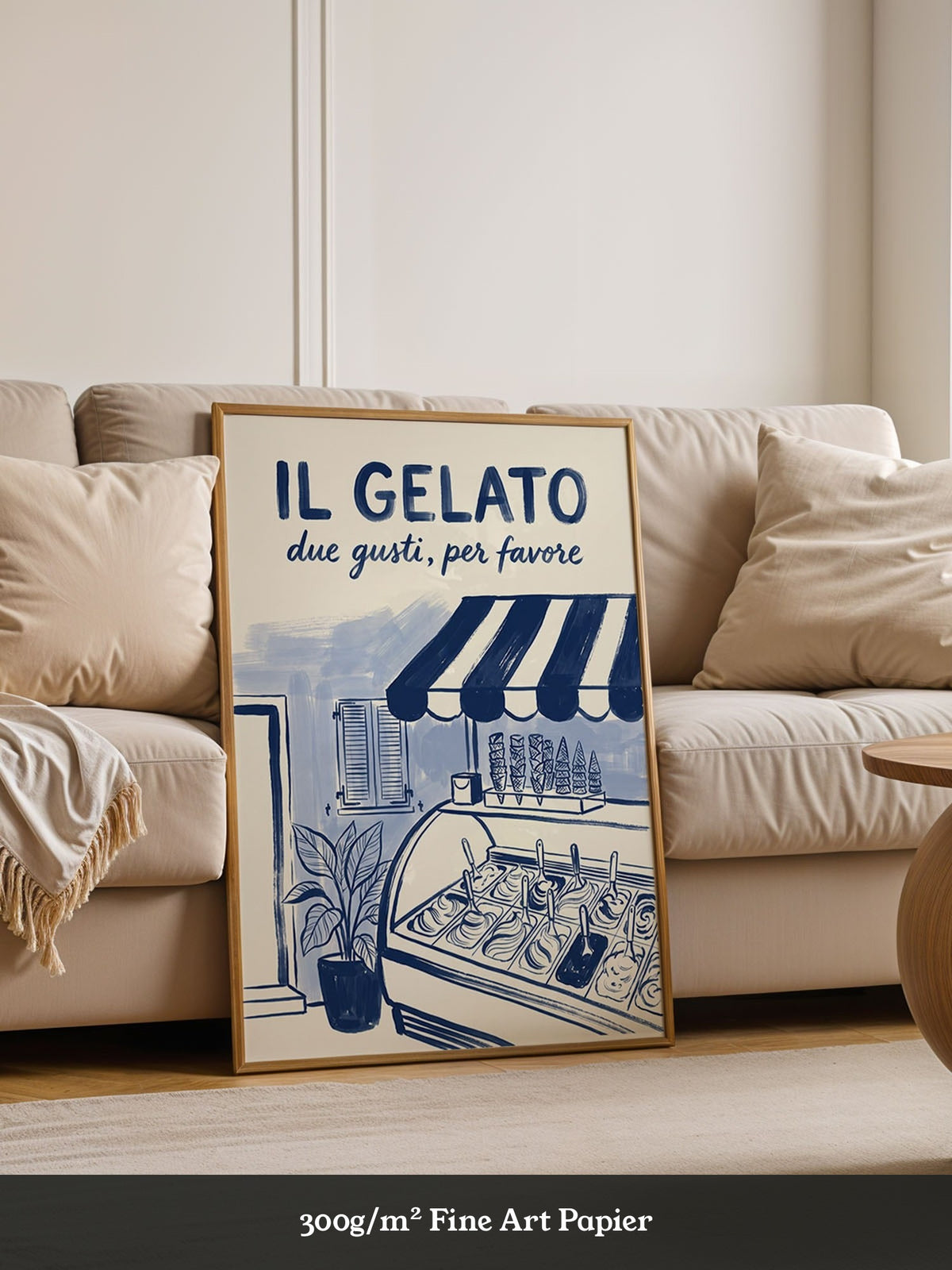 Gelato Eisdiele Vintage Blau