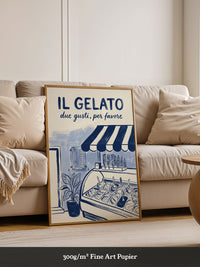 Gelato Eisdiele Vintage Blau