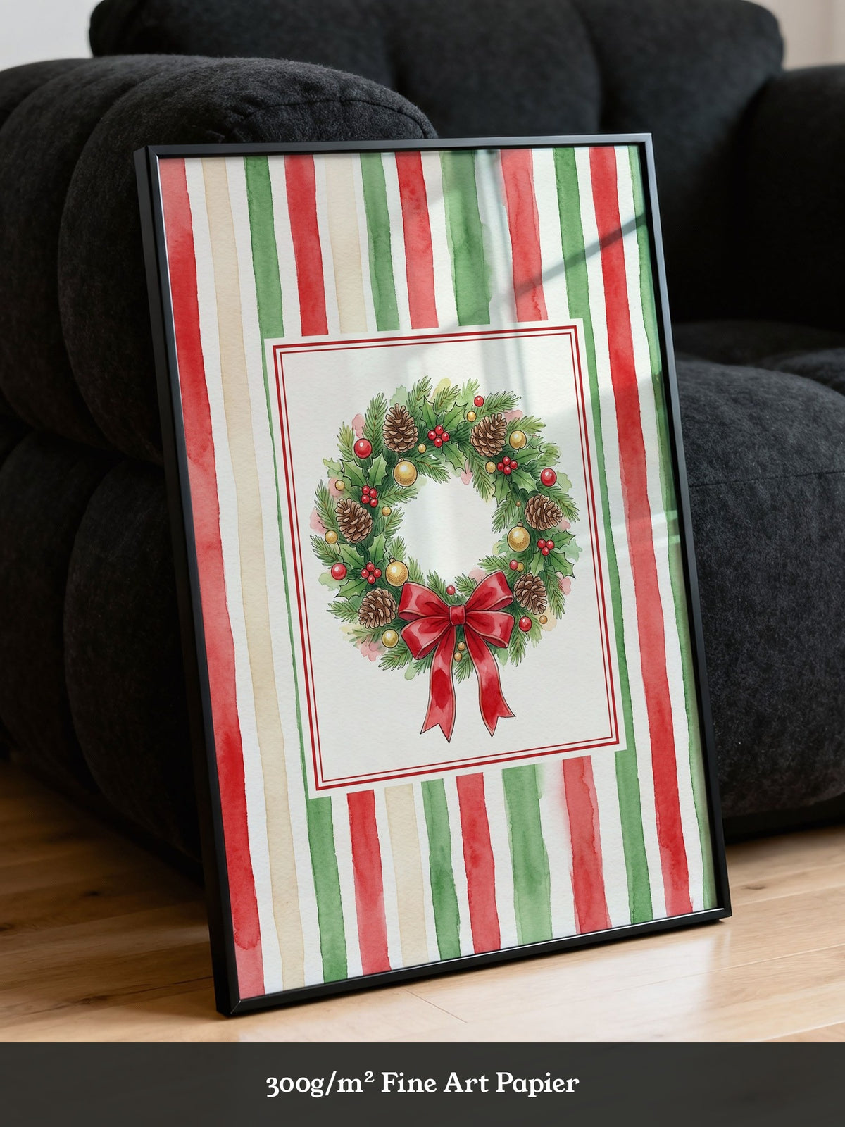 Weihnachtlicher Kranz Aquarell