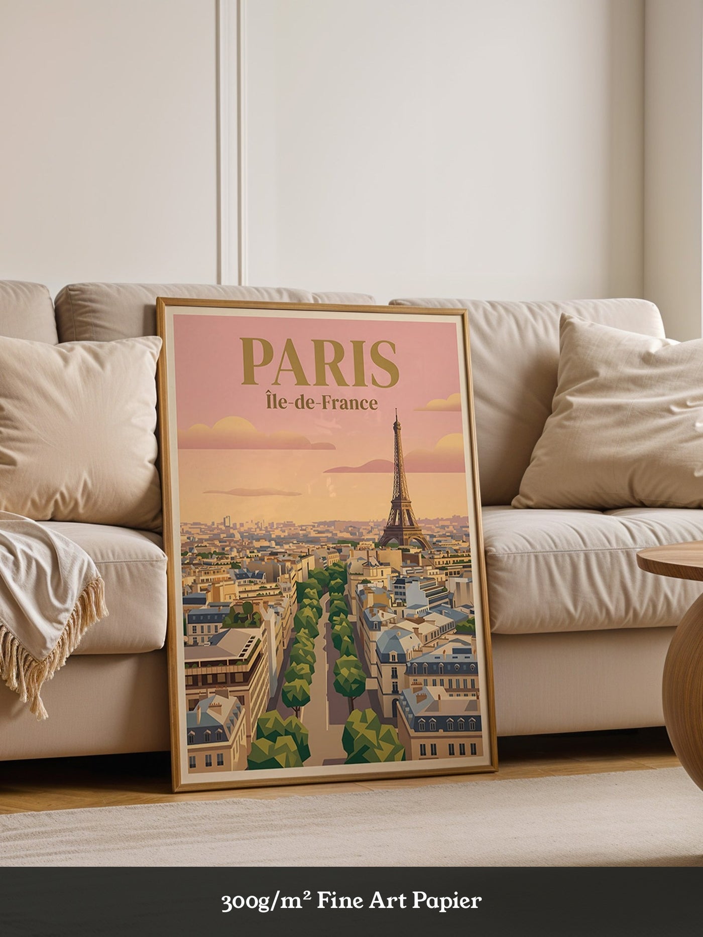 Paris Skyline Pastellfarben