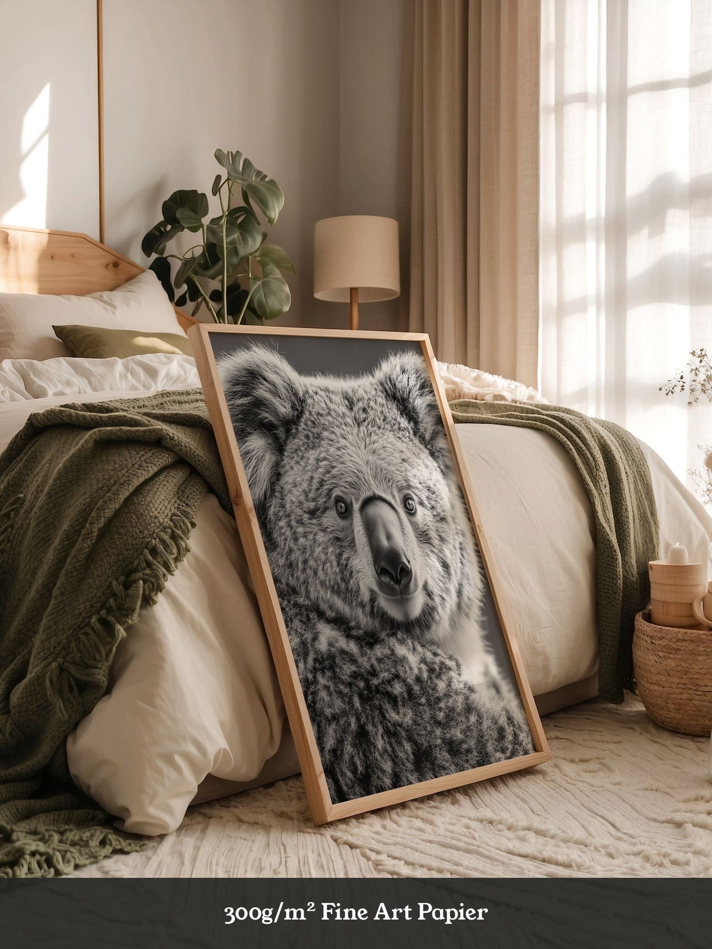 Koala Porträt Schwarzweiß