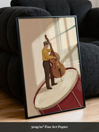 Musiker auf Trommel