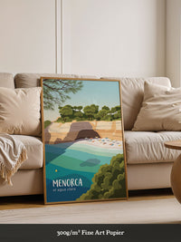 Menorca Strandbucht Illustration