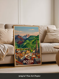Bozen Südtirol Bergpanorama Vintage