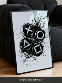 Symbolik S/W Pinselstrich