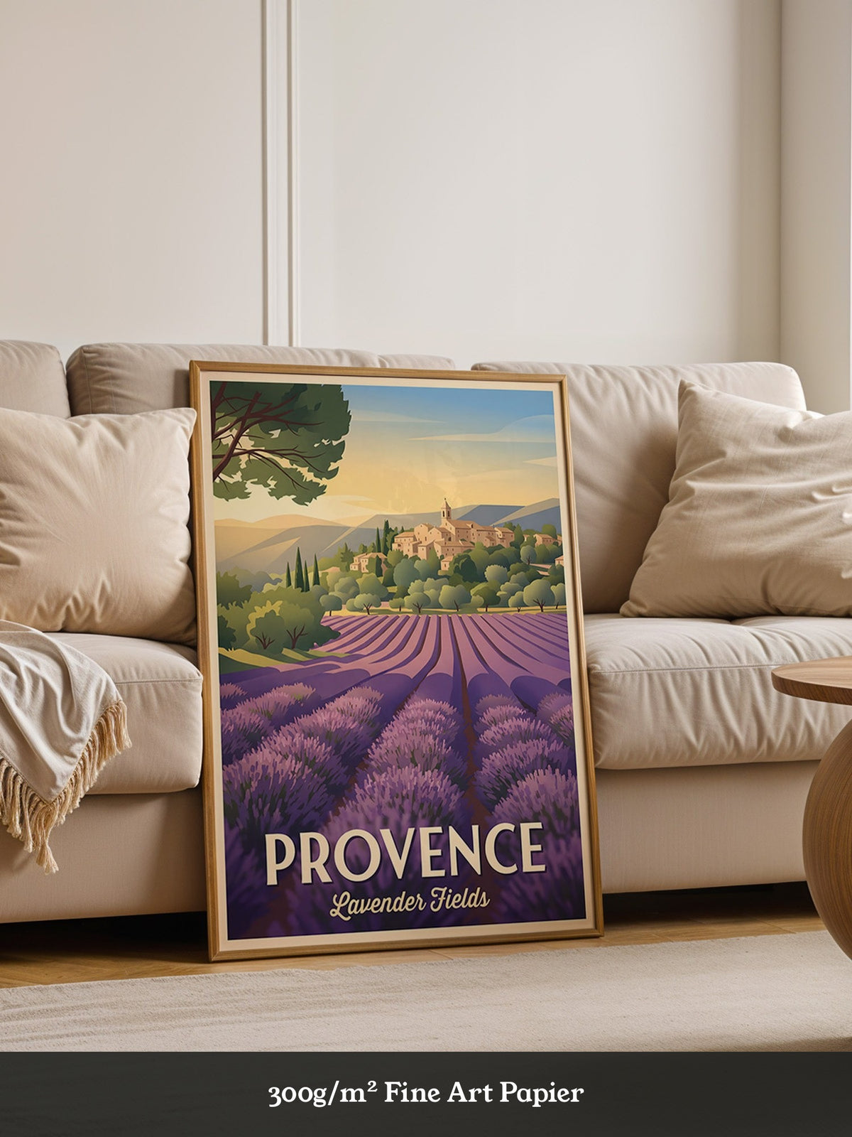 Lavendelfelder Provence Vintage-Stil