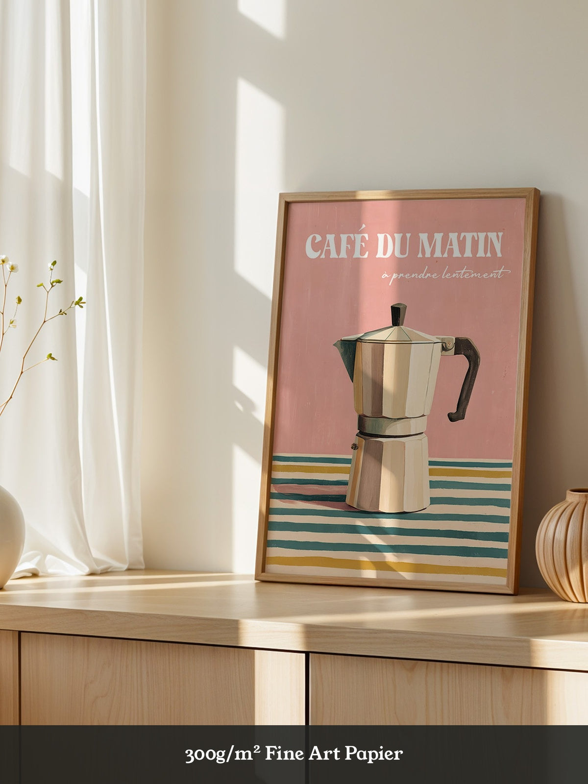 Kaffeekanne Streifen Pastell