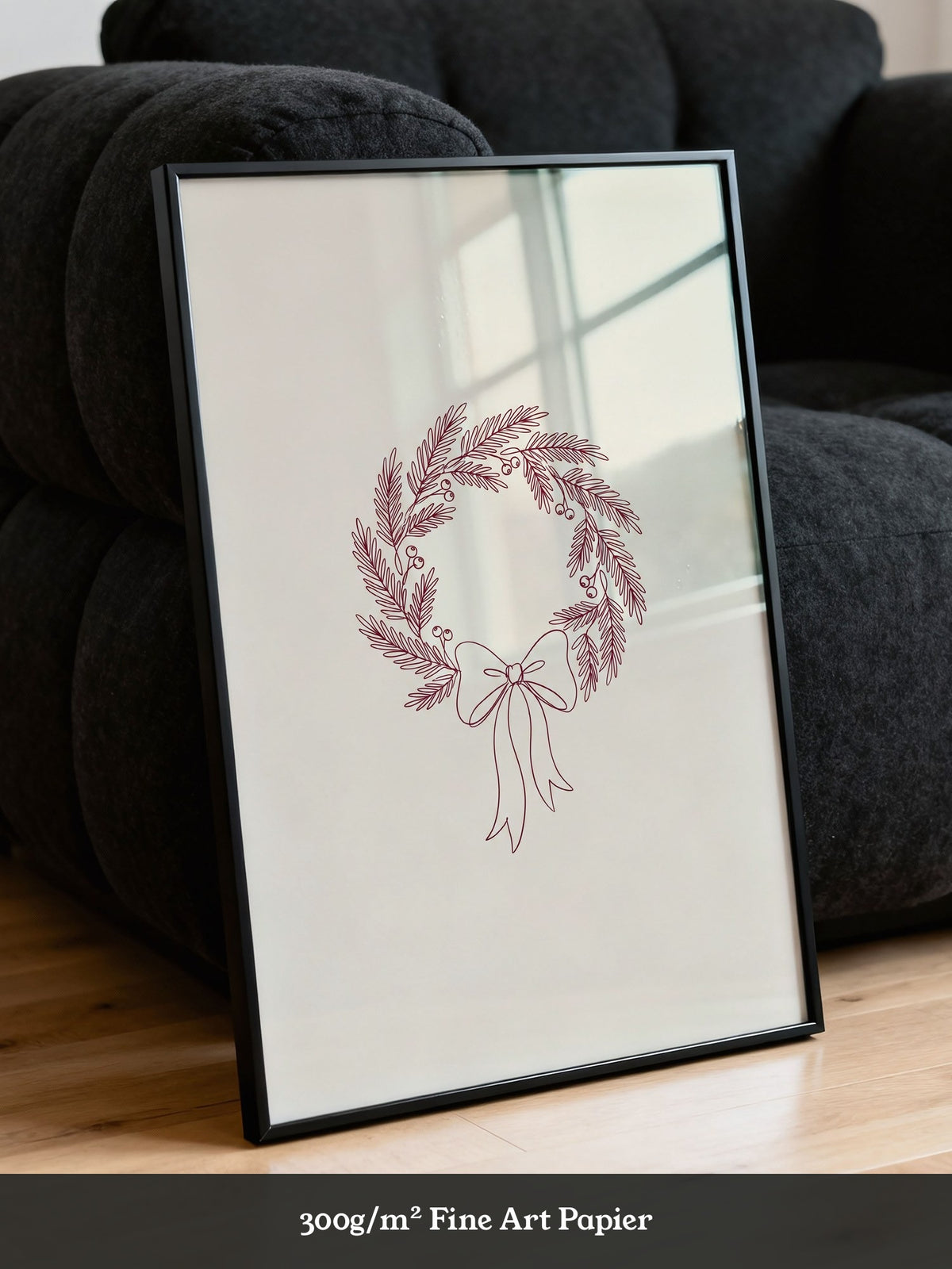 Minimalistischer Weihnachtskranz