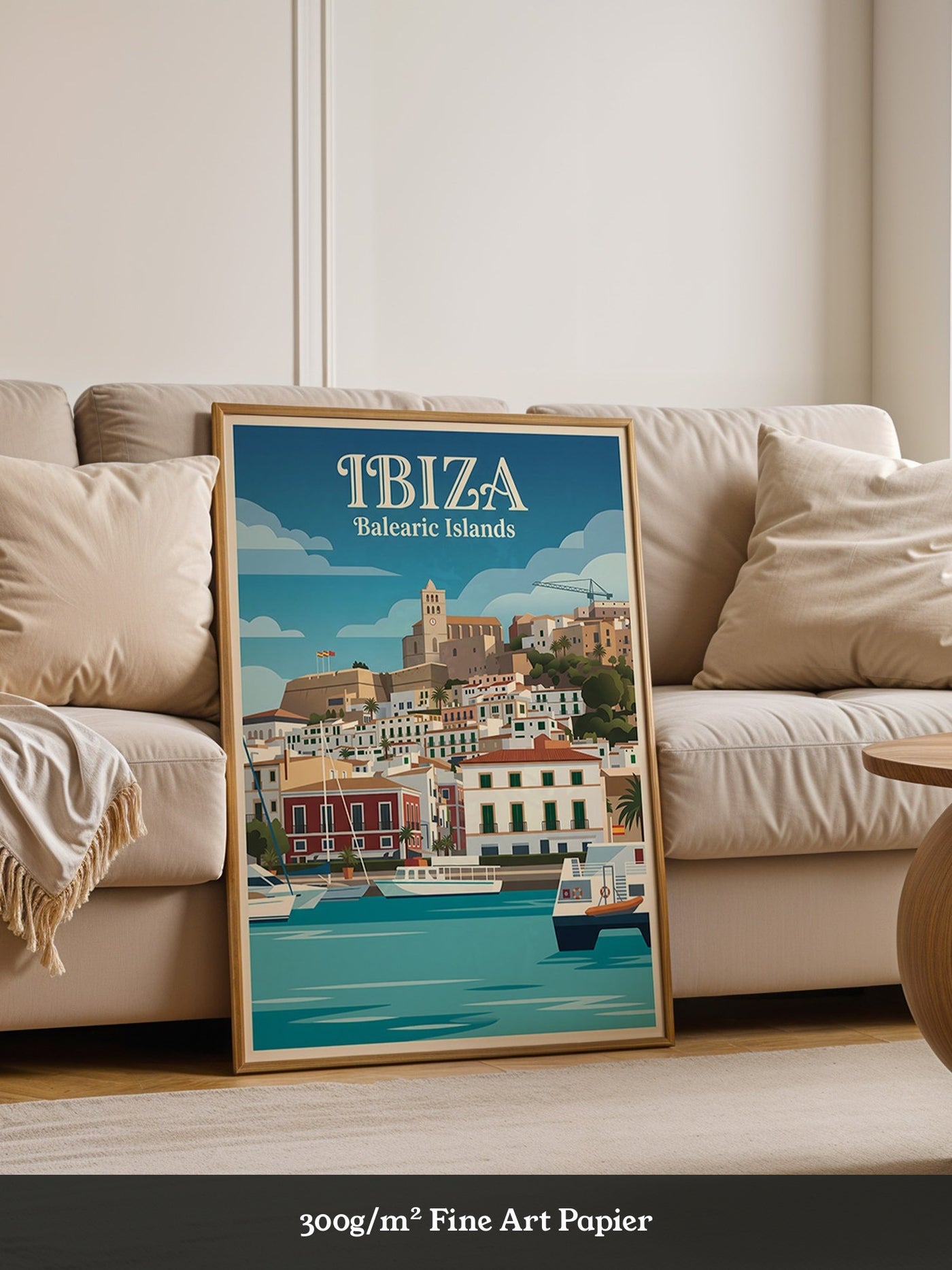 Ibiza Küstenstadt Retro Look