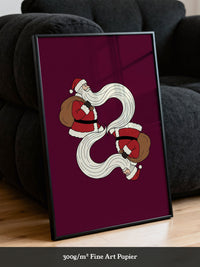 Weihnachtsmann Illustration Rot