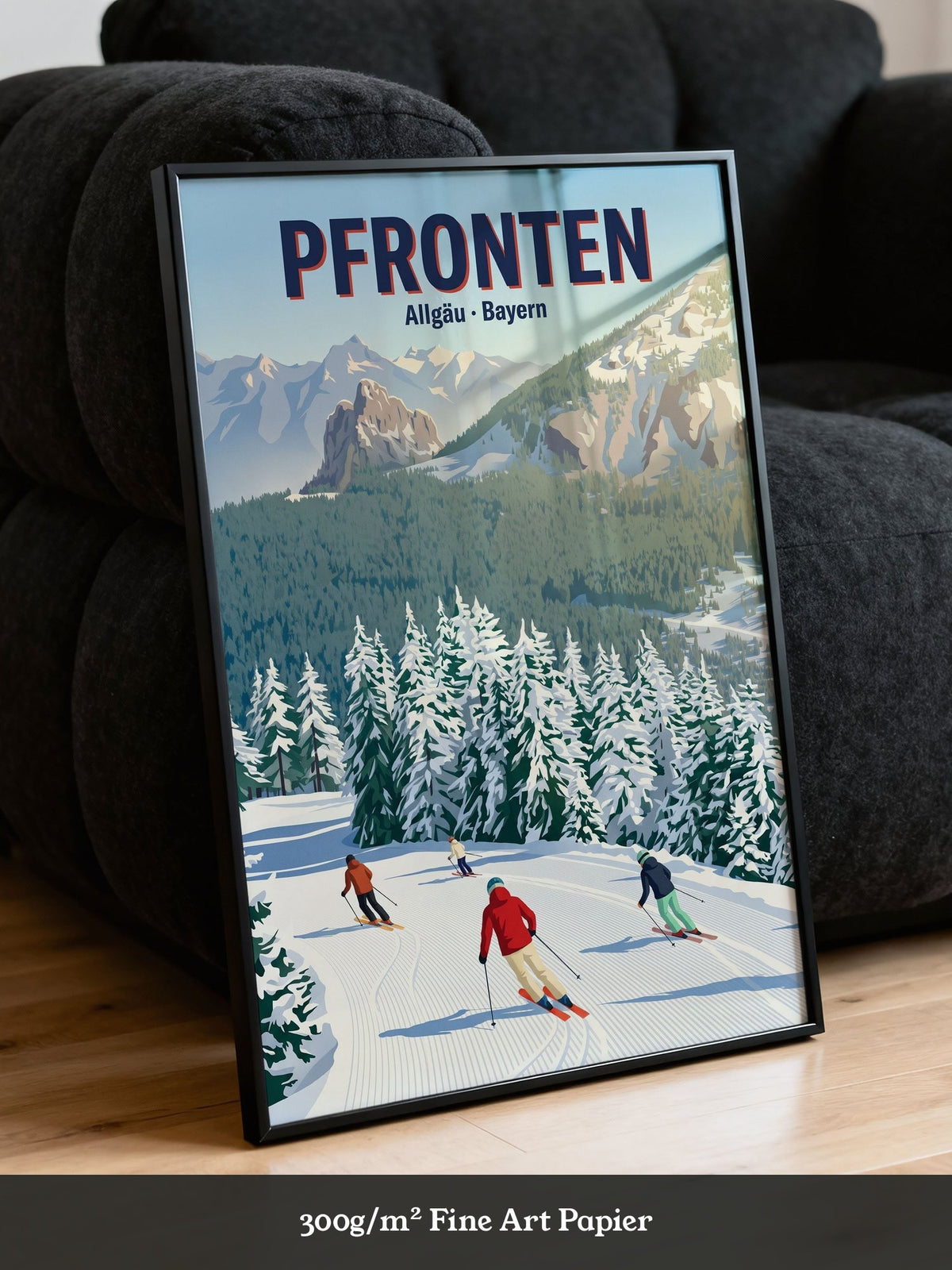 Winterlandschaft Skifahrer