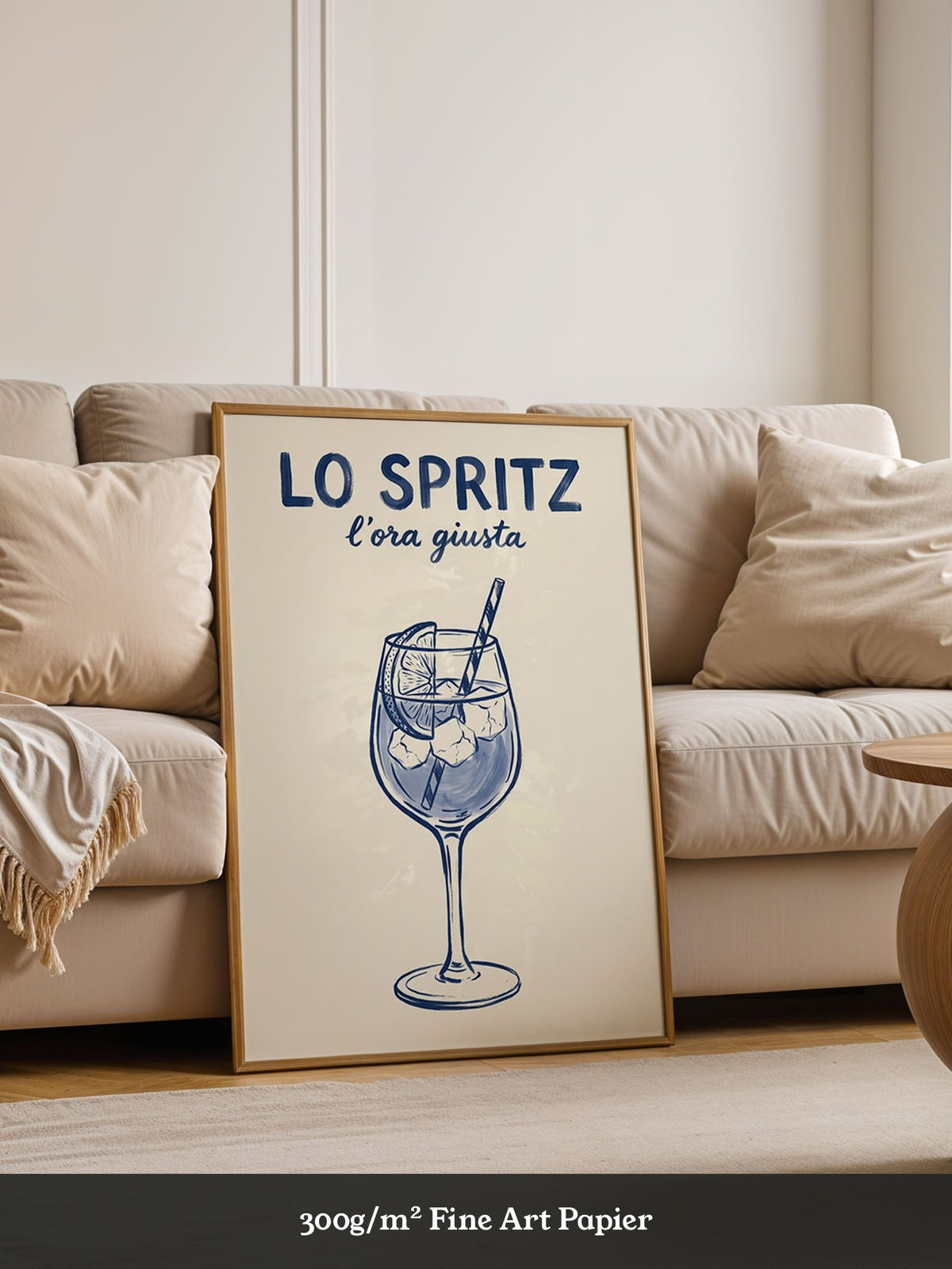 Spritz Glas Illustration Blau