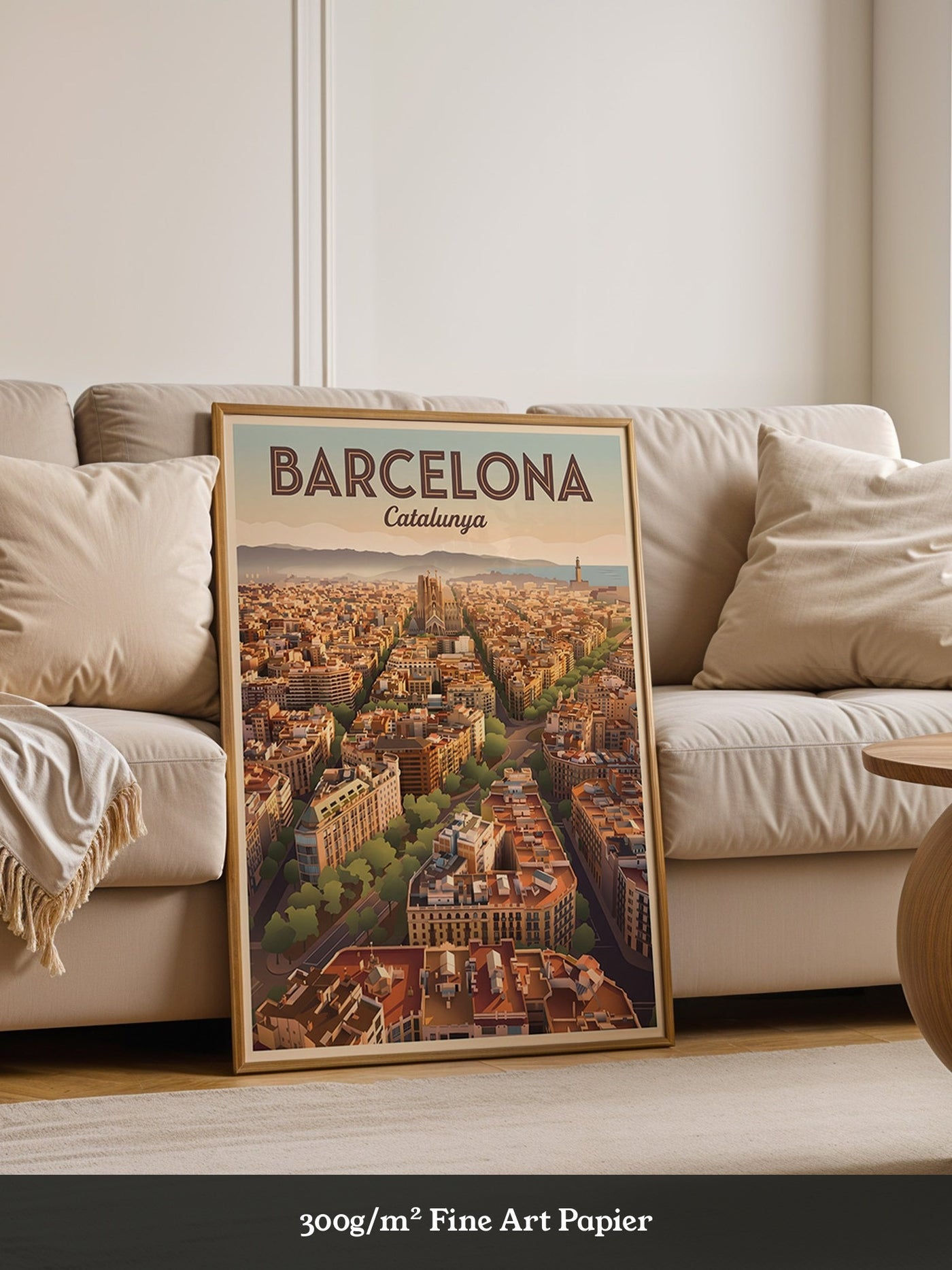 Barcelona Stadtpanorama Dämmerung