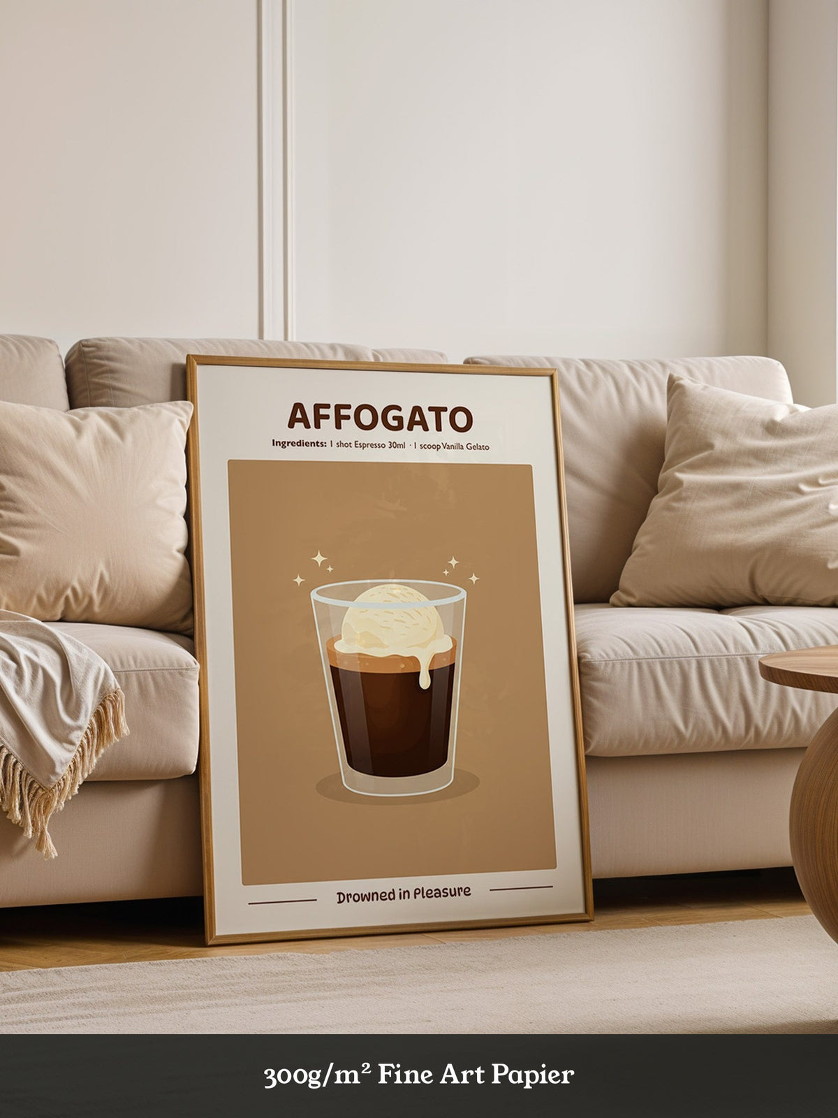 Affogato Genuss Illustration