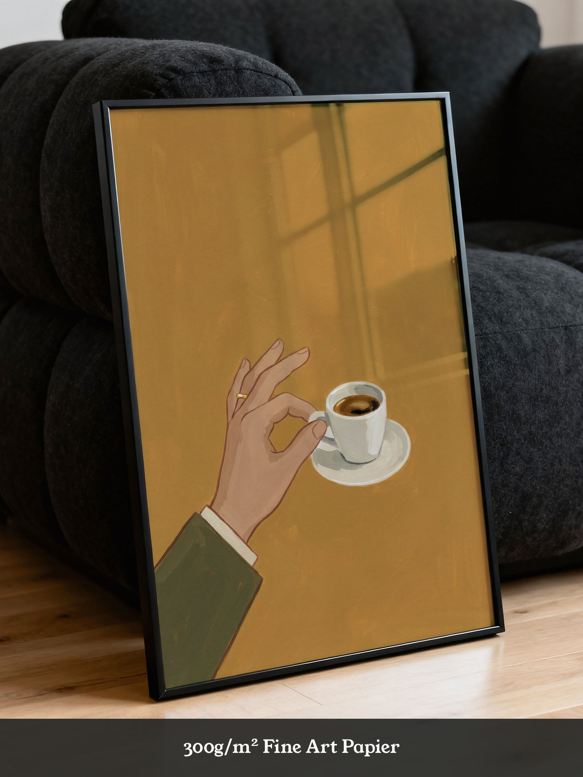 Espresso Hand minimalistisch