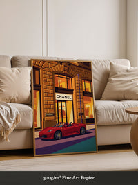 Roter Sportwagen Boutique