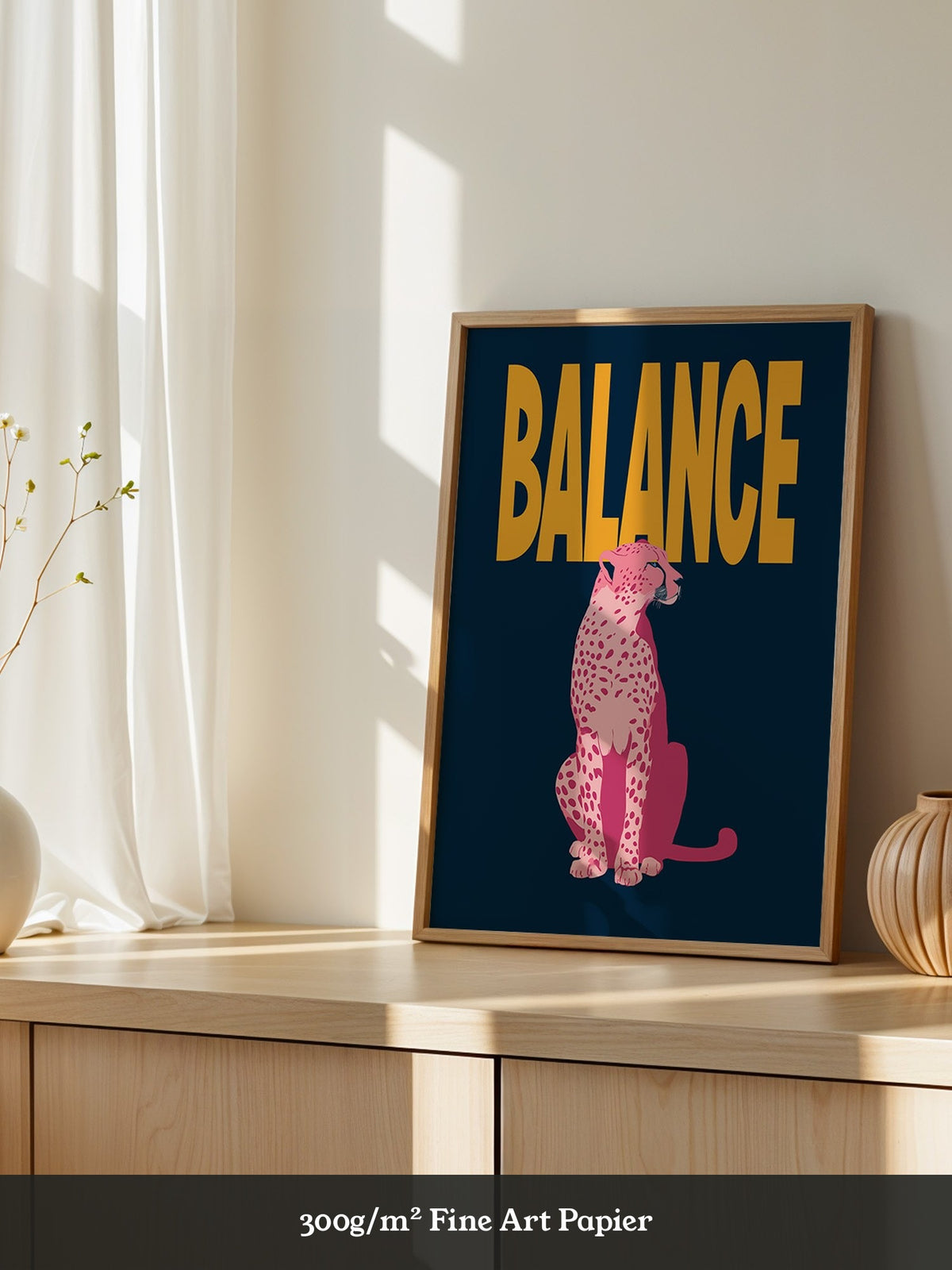 Rosa Gepard Balance Grafik