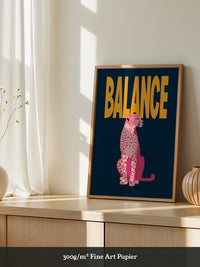 Rosa Gepard Balance Grafik