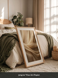 Seidenschleier Beige Faltenwurf