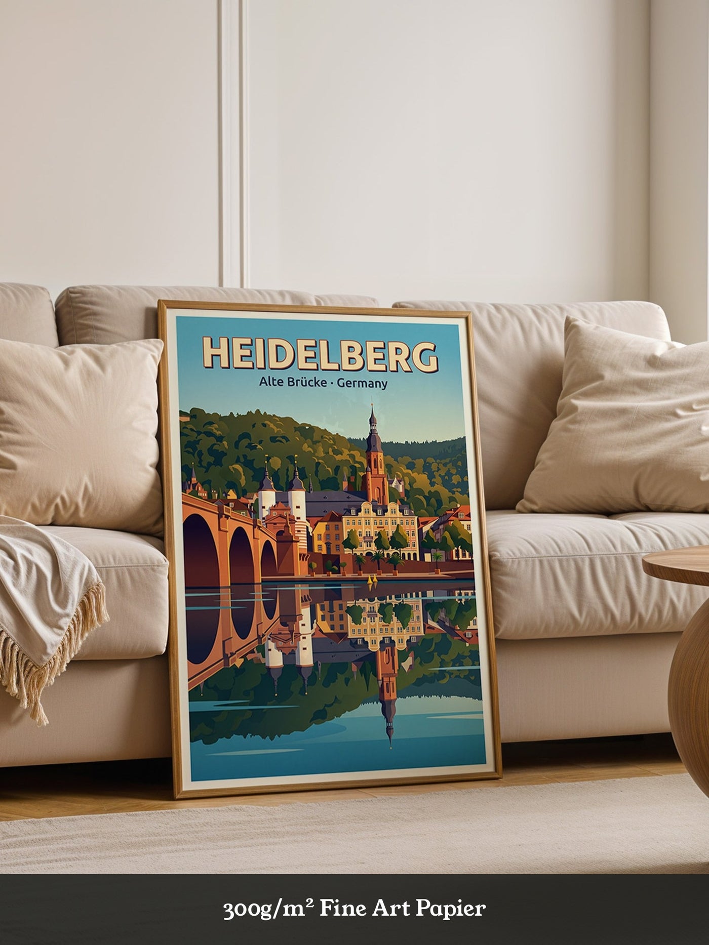 Heidelberg Brücke Spiegelung