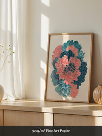 Florale Muster Korallen-Stil
