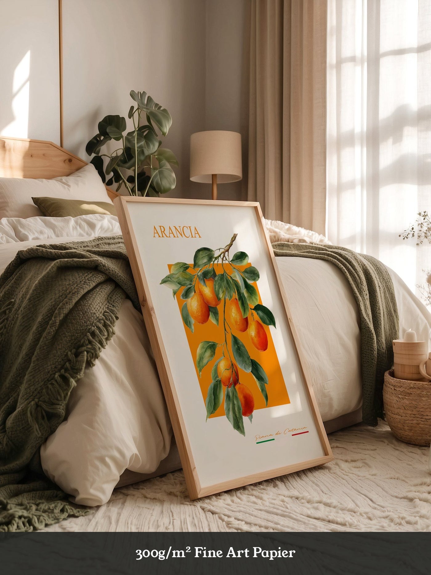 Orangen Zweig Aquarellstil