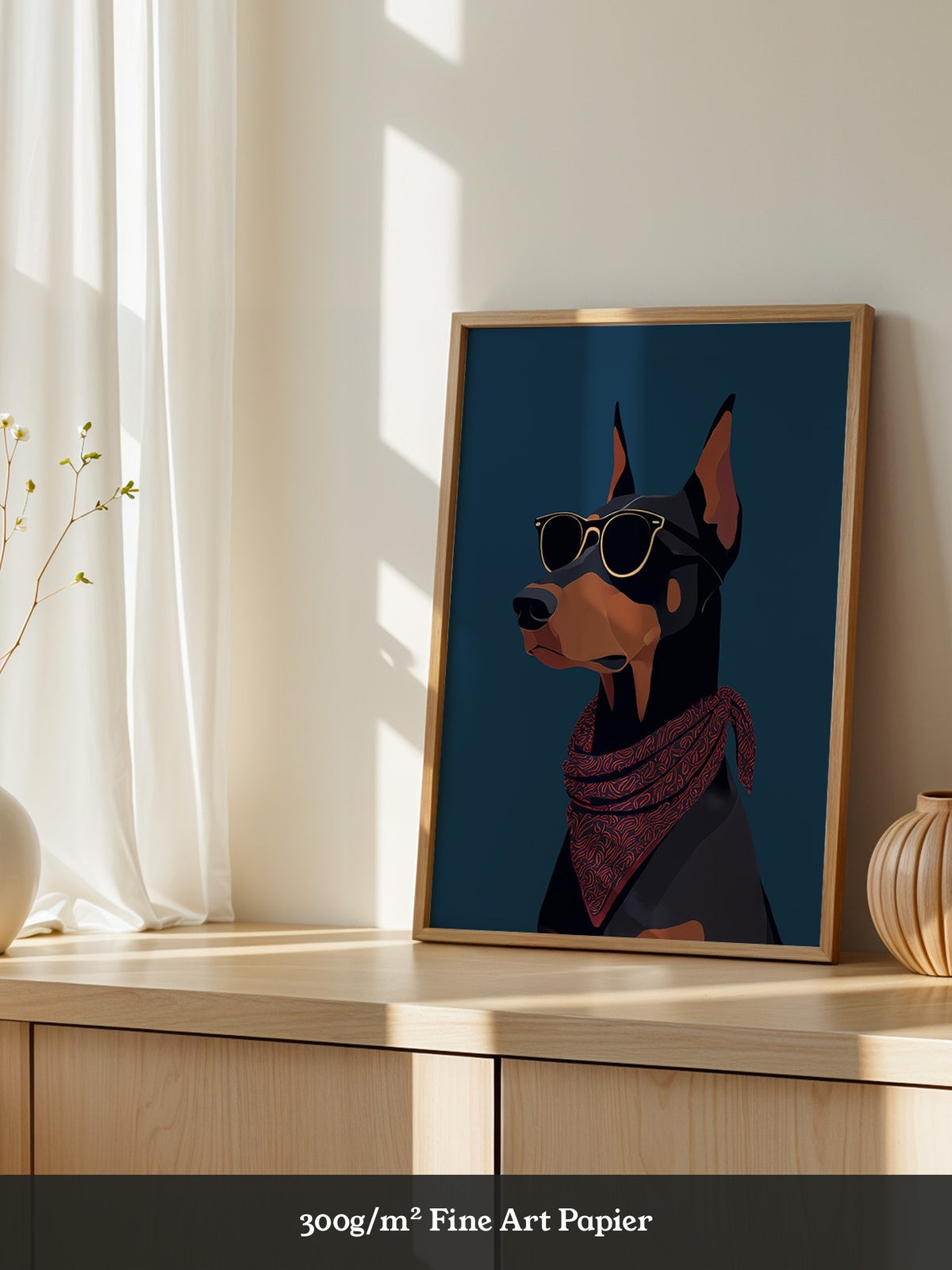 Dobermann Sonnenbrille Retro