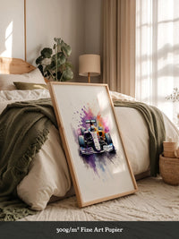 Rennwagen Aquarell Explosiv