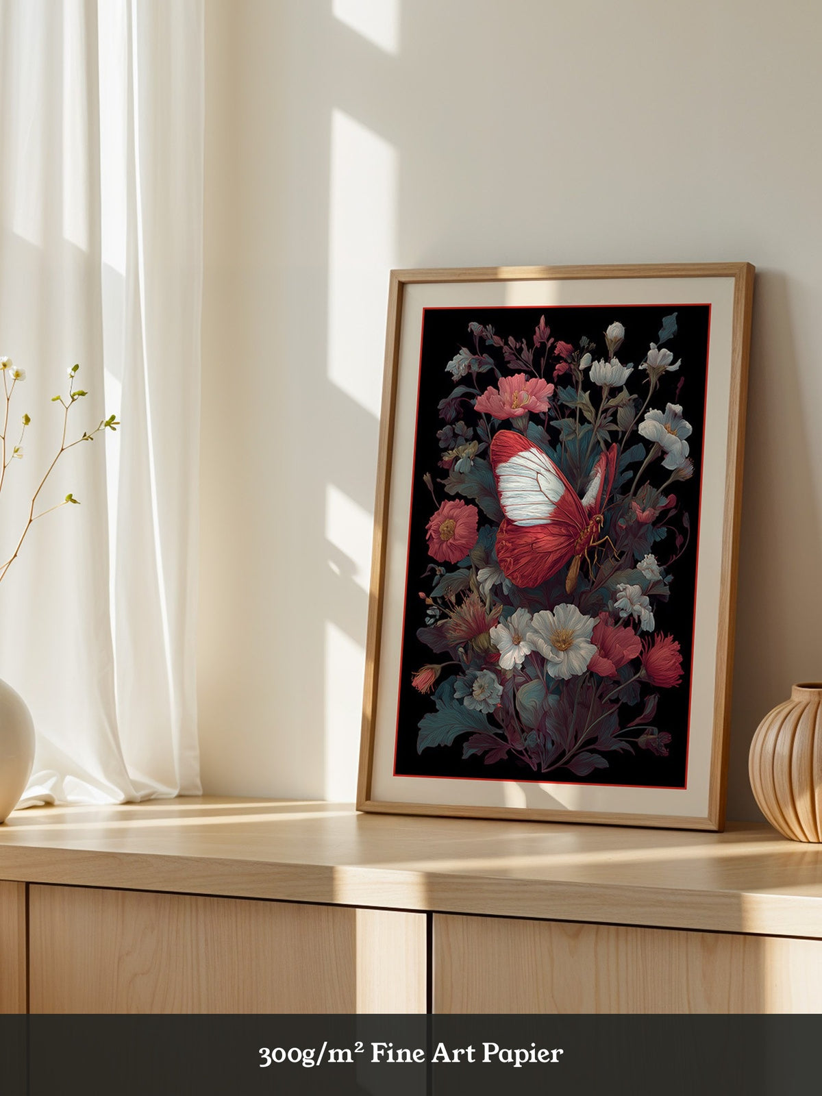 Schmetterling Blumen dunkel