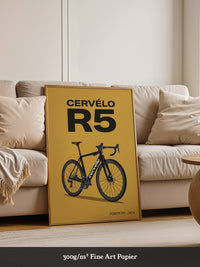 Rennrad schwarz moderne Typografie